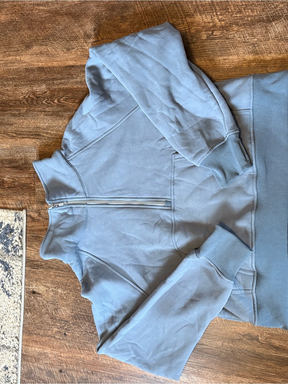 Half-Zip Women's Mockneck in Light Blue